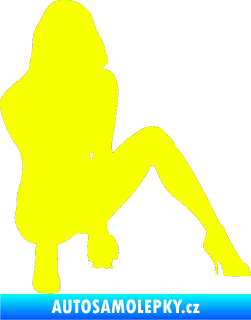 Samolepka Erotická žena 037 pravá Fluorescentní žlutá