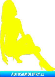 Samolepka Erotická žena 041 pravá Fluorescentní žlutá