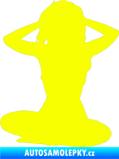 Samolepka Erotická žena 042 levá Fluorescentní žlutá