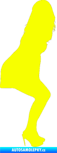 Samolepka Erotická žena 043 pravá Fluorescentní žlutá