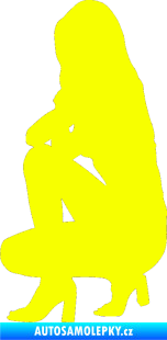 Samolepka Erotická žena 044 levá Fluorescentní žlutá