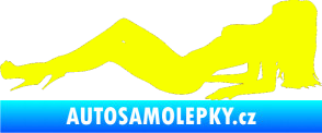 Samolepka Erotická žena 046 levá Fluorescentní žlutá