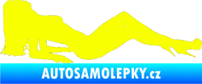 Samolepka Erotická žena 046 pravá Fluorescentní žlutá