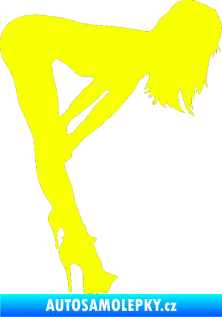 Samolepka Erotická žena 050 pravá Fluorescentní žlutá