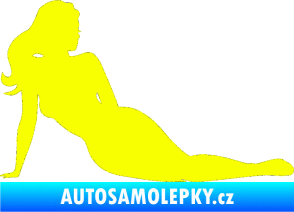 Samolepka Erotická žena 051 pravá Fluorescentní žlutá