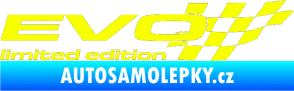 Samolepka Evo limited edition pravá Fluorescentní žlutá