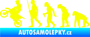 Samolepka Evoluce 002 motokros levá Fluorescentní žlutá