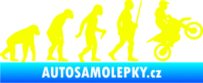 Samolepka Evoluce 002 motokros pravá Fluorescentní žlutá