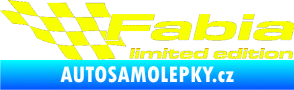 Samolepka Fabia limited edition levá Fluorescentní žlutá