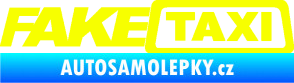 Samolepka Fake taxi nápis Fluorescentní žlutá
