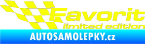 Samolepka Favorit limited edition levá Fluorescentní žlutá