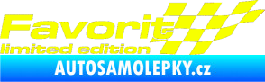 Samolepka Favorit limited edition pravá Fluorescentní žlutá