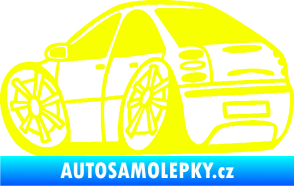 Samolepka Fiat Bravo karikatura levá Fluorescentní žlutá