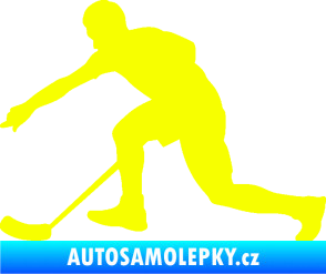 Samolepka Florbal 005 levá Fluorescentní žlutá