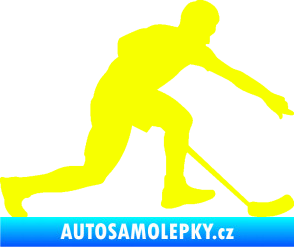 Samolepka Florbal 005 pravá Fluorescentní žlutá