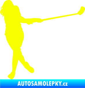 Samolepka Florbal 006 pravá  Fluorescentní žlutá