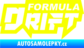 Samolepka Formula drift nápis Fluorescentní žlutá