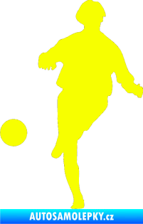 Samolepka Fotbalista 002 levá Fluorescentní žlutá