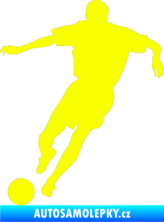 Samolepka Fotbalista 011 levá Fluorescentní žlutá