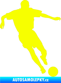 Samolepka Fotbalista 011 pravá Fluorescentní žlutá
