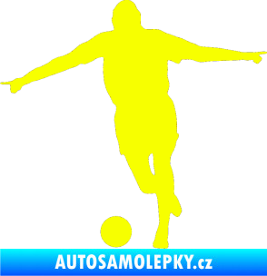 Samolepka Fotbalista 015 levá Fluorescentní žlutá