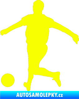 Samolepka Fotbalista 017 levá Fluorescentní žlutá