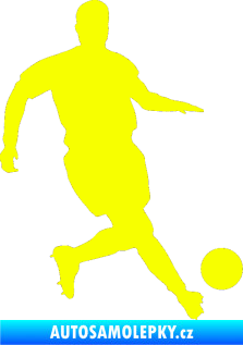 Samolepka Fotbalista 019 pravá Fluorescentní žlutá