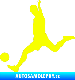 Samolepka Fotbalista 023 levá Fluorescentní žlutá