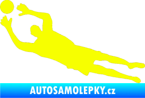 Samolepka Fotbalista 026 levá brankář Fluorescentní žlutá