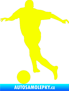 Samolepka Fotbalista 030 levá Fluorescentní žlutá