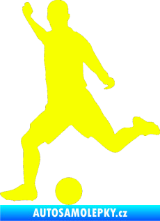Samolepka Fotbalista 031 levá Fluorescentní žlutá