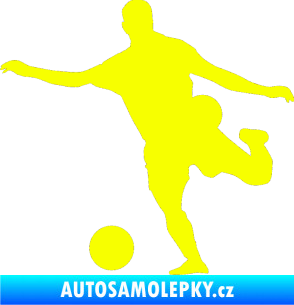 Samolepka Fotbalista 032 levá Fluorescentní žlutá
