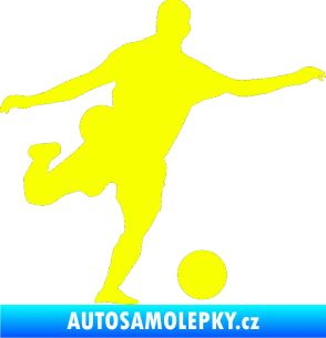 Samolepka Fotbalista 032 pravá Fluorescentní žlutá