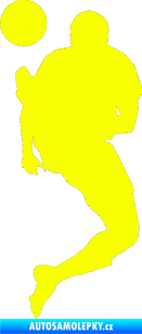 Samolepka Fotbalista 033 levá Fluorescentní žlutá