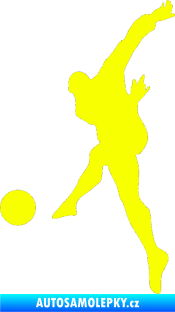 Samolepka Fotbalista 034 levá Fluorescentní žlutá