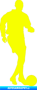 Samolepka Fotbalista 035 pravá Fluorescentní žlutá