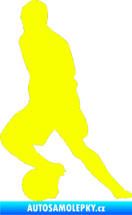 Samolepka Fotbalista 036 levá Fluorescentní žlutá