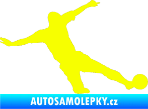 Samolepka Fotbalista 037 pravá Fluorescentní žlutá