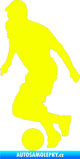 Samolepka Fotbalista 038 levá Fluorescentní žlutá