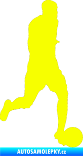 Samolepka Fotbalista 042 pravá Fluorescentní žlutá