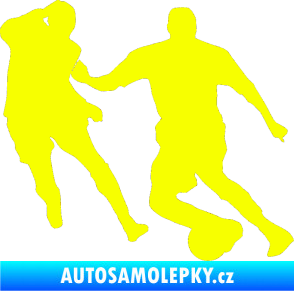 Samolepka Fotbalista 045 pravá Fluorescentní žlutá