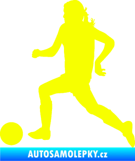 Samolepka Fotbalistka 001 levá Fluorescentní žlutá