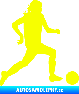 Samolepka Fotbalistka 001 pravá Fluorescentní žlutá