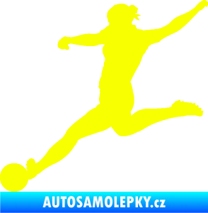Samolepka Fotbalistka 002 levá Fluorescentní žlutá