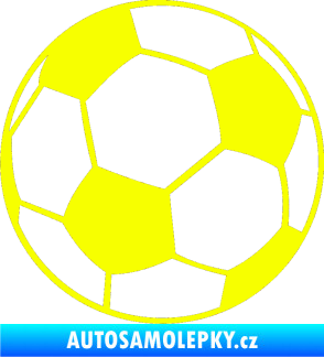 Samolepka Fotbalový míč 001 Fluorescentní žlutá