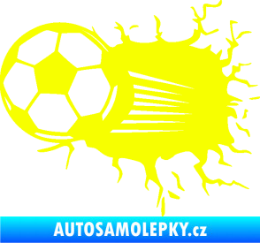 Samolepka Fotbalový míč 005 levá Fluorescentní žlutá