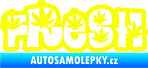Samolepka Fresh 003 nápis s trávou Fluorescentní žlutá