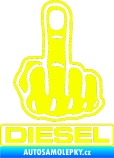 Samolepka Fuck off diesel Fluorescentní žlutá