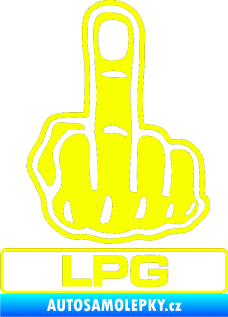 Samolepka Fuck off LPG Fluorescentní žlutá
