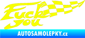Samolepka Fuck you Fluorescentní žlutá